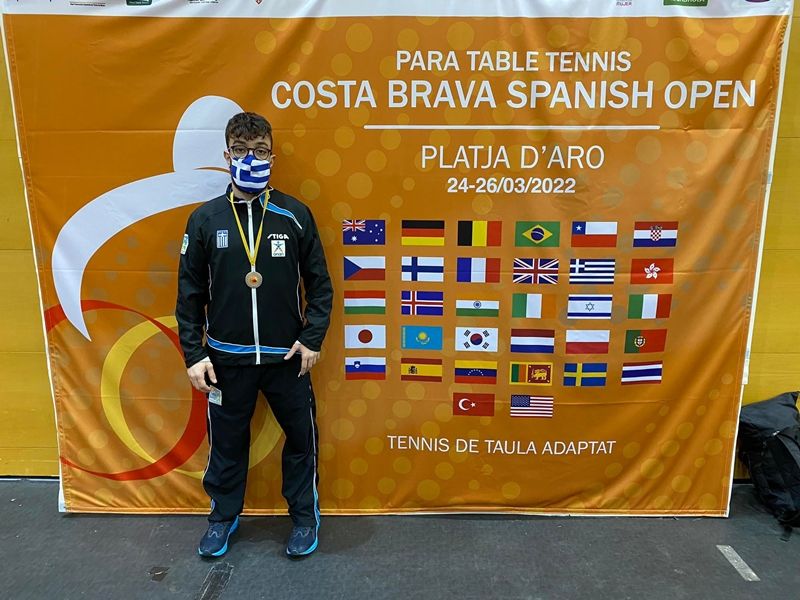 Τρίτος ο Χατζηκυριάκος στο ITTF Costa Brava Spanish Para Open 2022